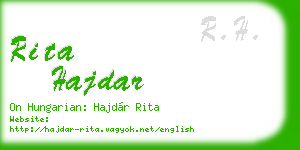 rita hajdar business card